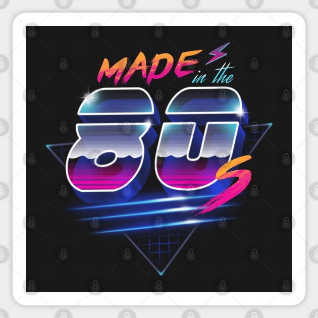 Made in the 80's Sticker by Vincent Trinidad Art